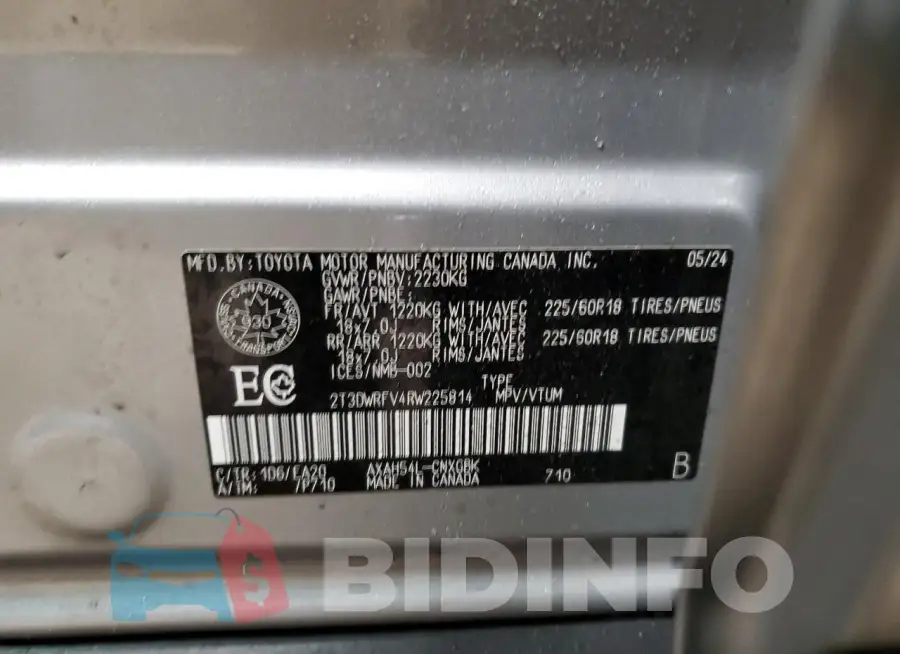 2T3DWRFV4RW225814 Photo# 14