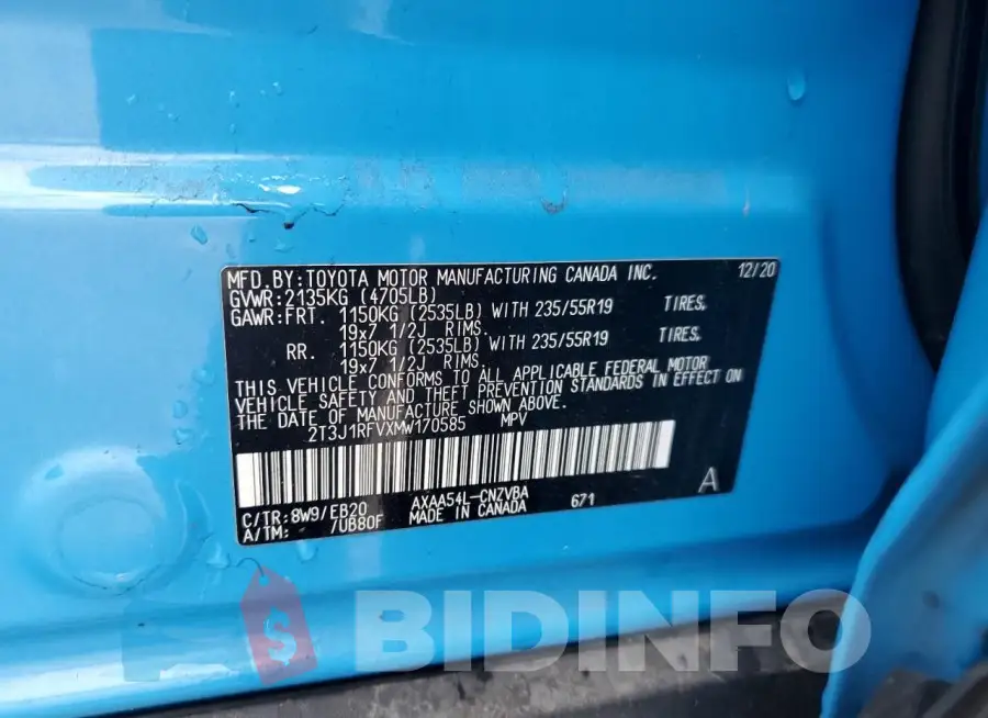 2T3J1RFVXMW170585 Photo# 13
