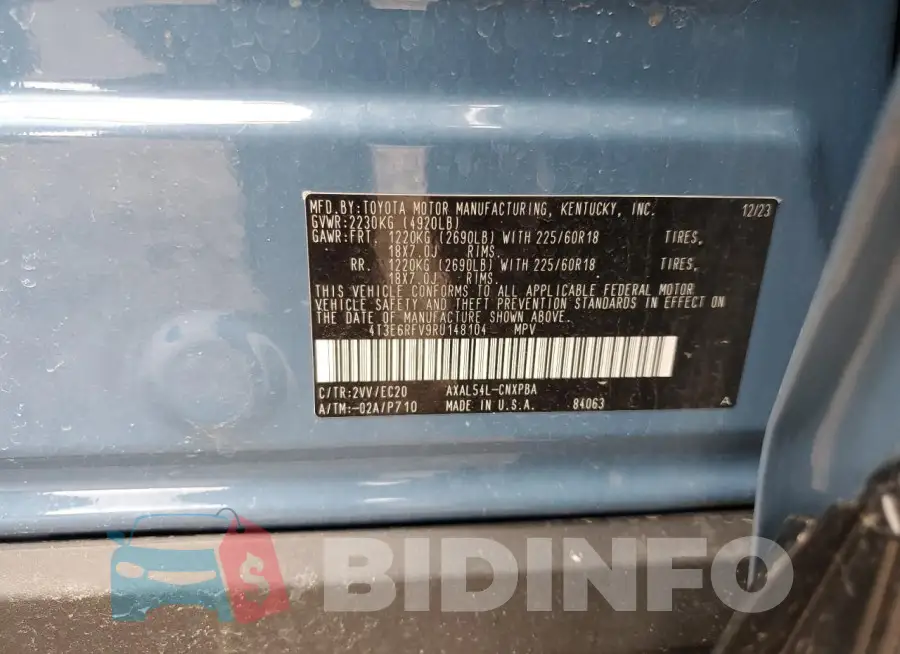 4T3E6RFV9RU148104 Photo# 13