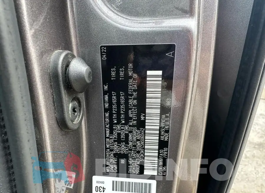 5TDKSKFC5NS060442 Photo# 10