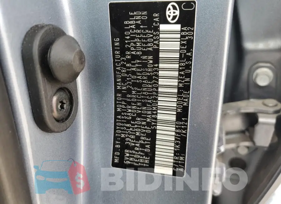 5YFB4MDE2PP077334 Photo# 12