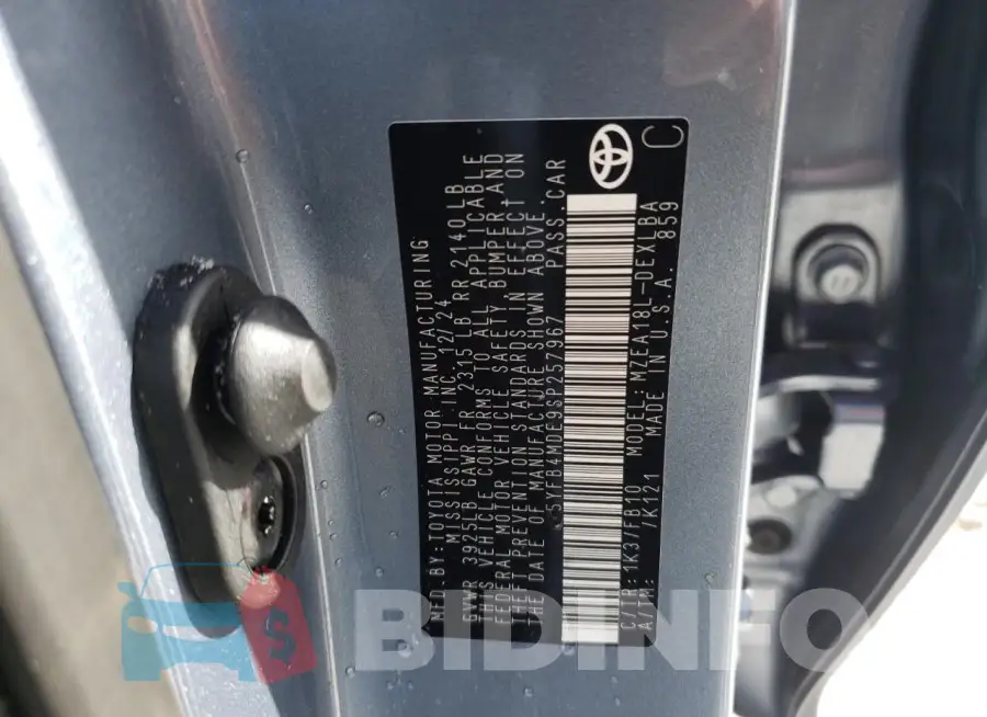 5YFB4MDE9SP257967 Photo# 12