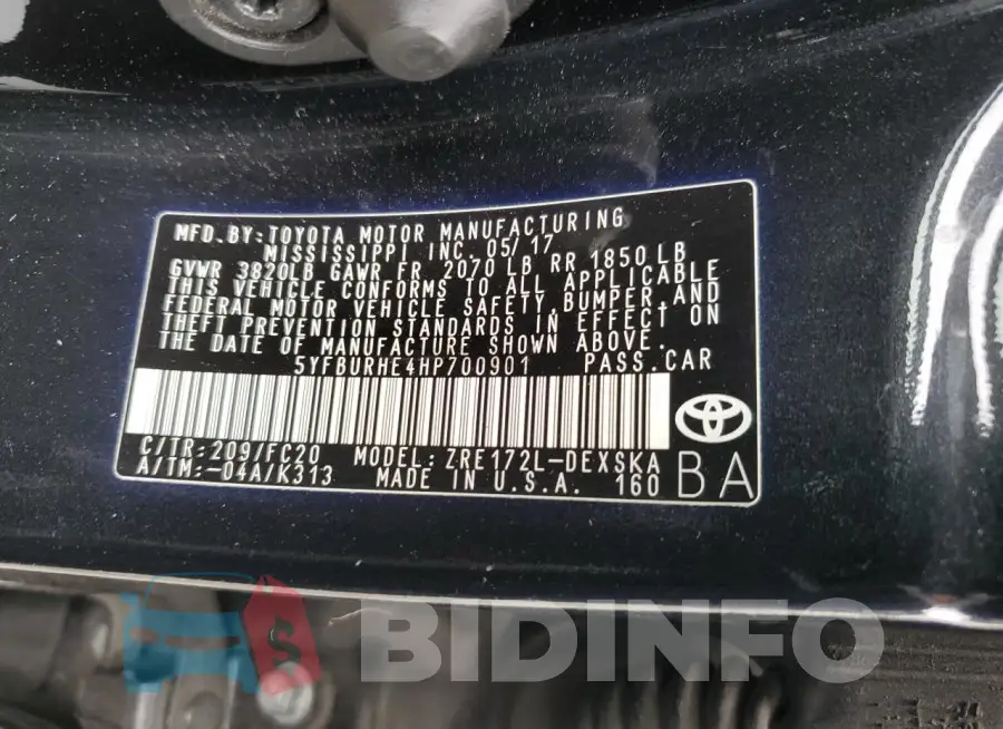 5YFBURHE4HP700901 Photo# 12
