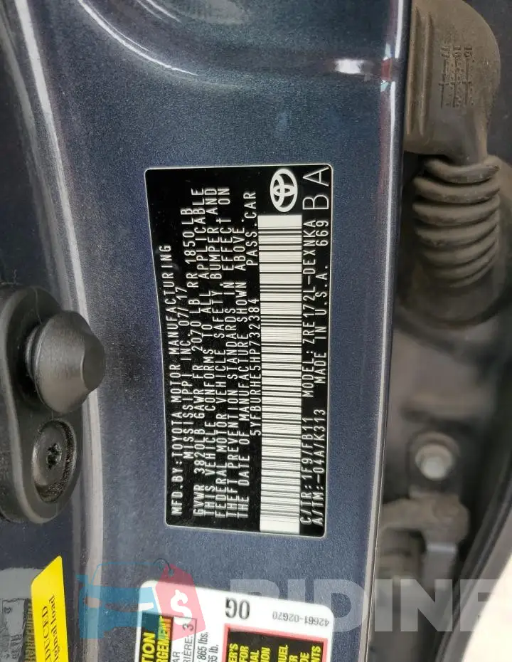 5YFBURHE5HP732384 Photo# 12