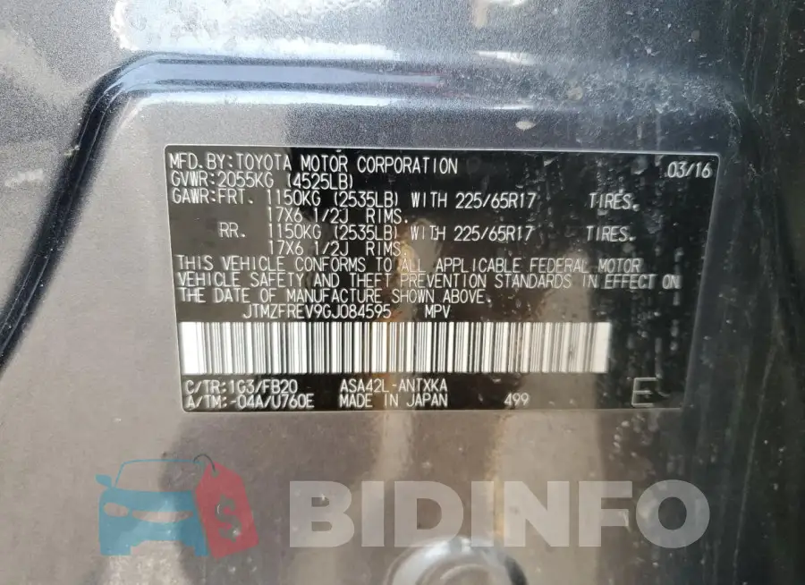 JTMZFREV9GJ084595 Photo# 13