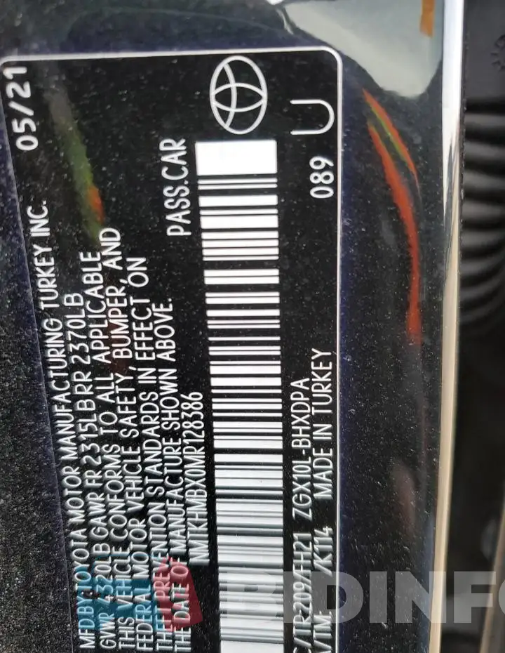 NMTKHMBX0MR128386 Photo# 13