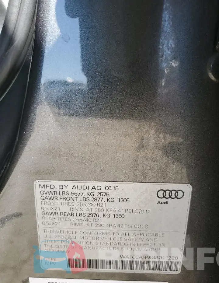 WA1CCAFPXGA011228 Photo# 14