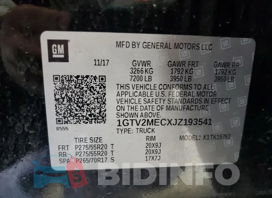 1GTV2MECXJZ193541 Photo# 12