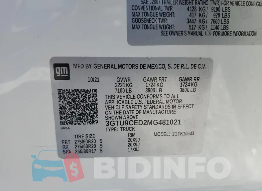 3GTU9CED2MG481021 Photo# 12