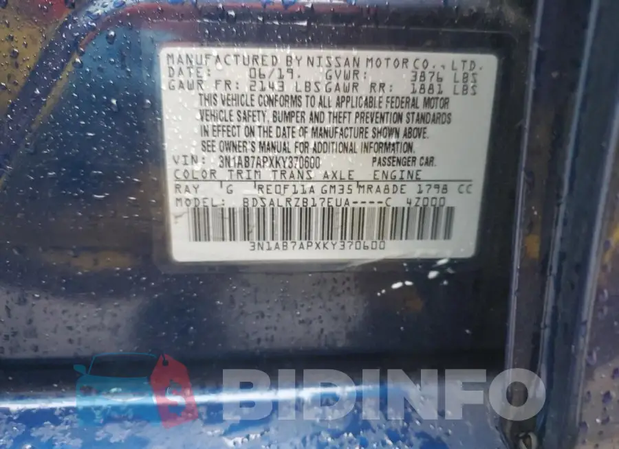 3N1AB7APXKY370600 Photo# 12
