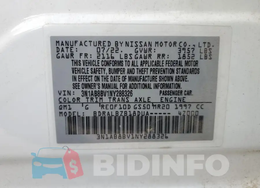 3N1AB8BV1NY288326 Photo# 12