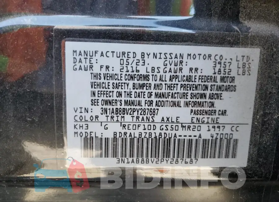 3N1AB8BV2PY287687 Photo# 12