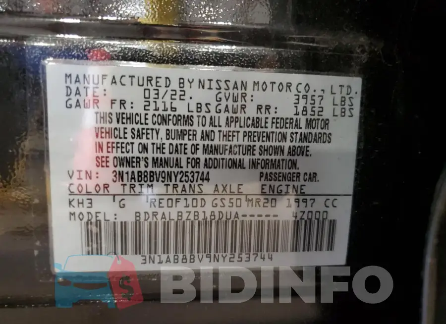 3N1AB8BV9NY253744 Photo# 13