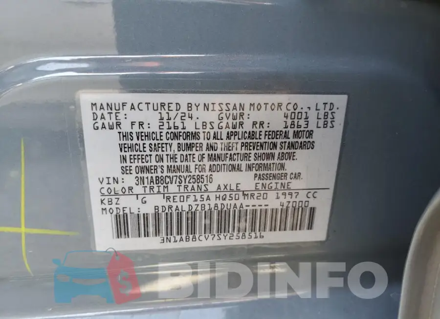 3N1AB8CV7SY258516 Photo# 12