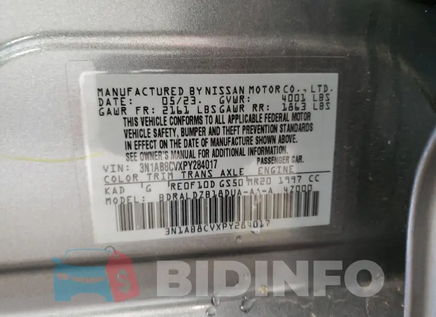 3N1AB8CVXPY284017 Photo# 13