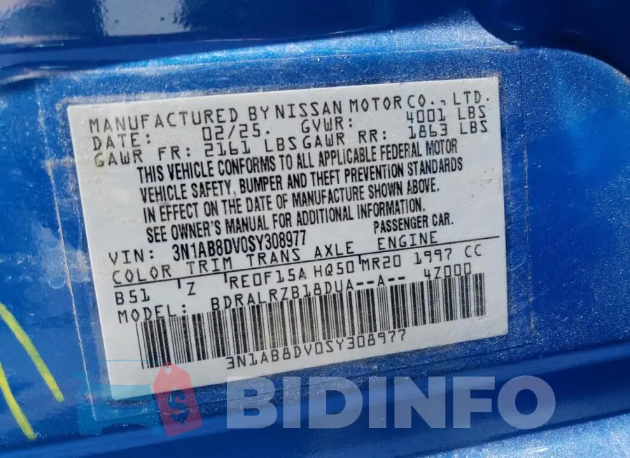 3N1AB8DV0SY308977 Photo# 13