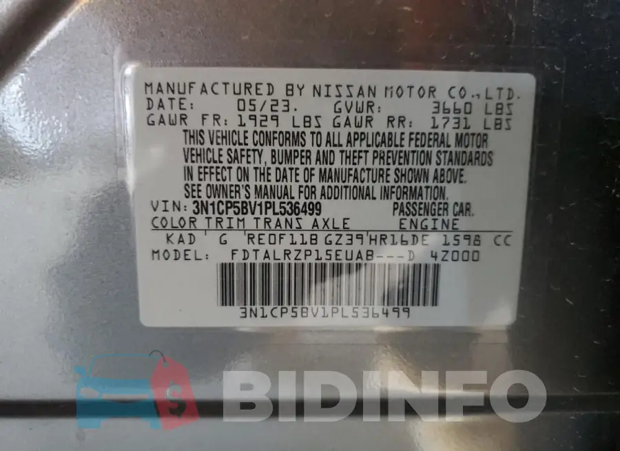 3N1CP5BV1PL536499 Photo# 12