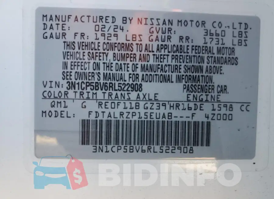 3N1CP5BV6RL522908 Photo# 13