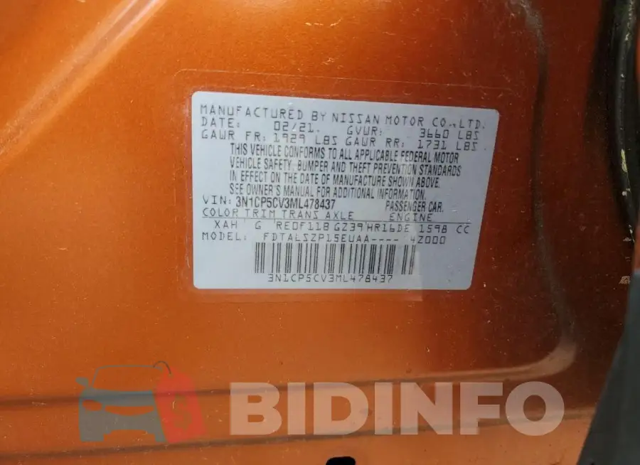 3N1CP5CV3ML478437 Photo# 12