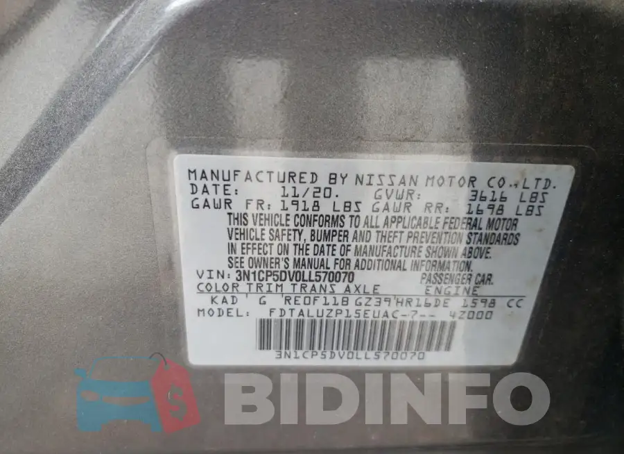 3N1CP5DV0LL570070 Photo# 13