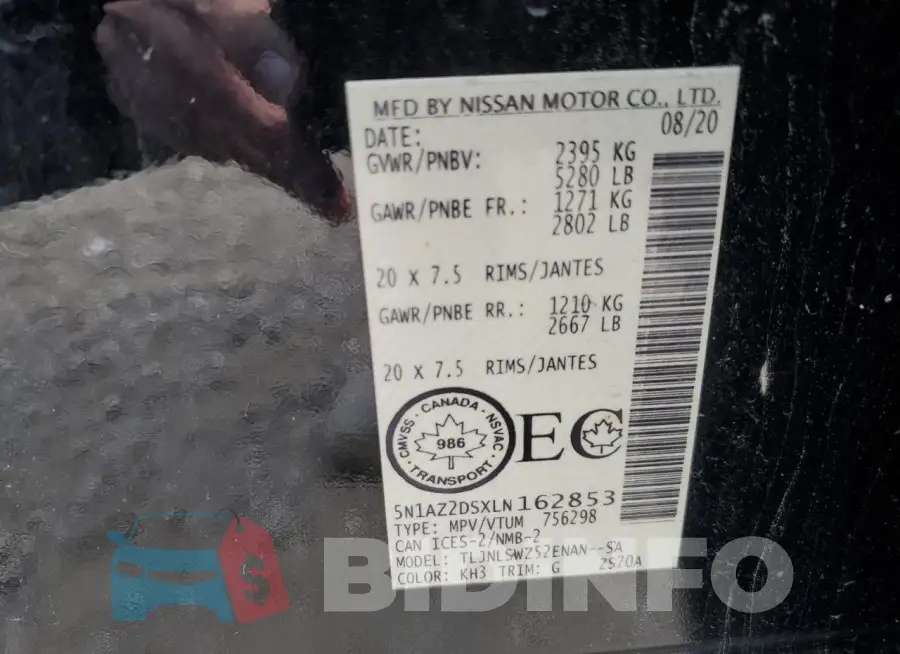 5N1AZ2DSXLN162853 Photo# 14