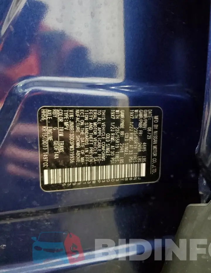 JN8BT3DD3PW319936 Photo# 14