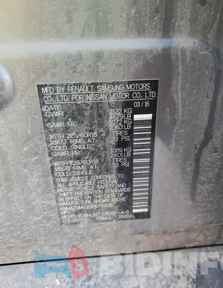 KNMAT2MV2GP670406 Photo# 13
