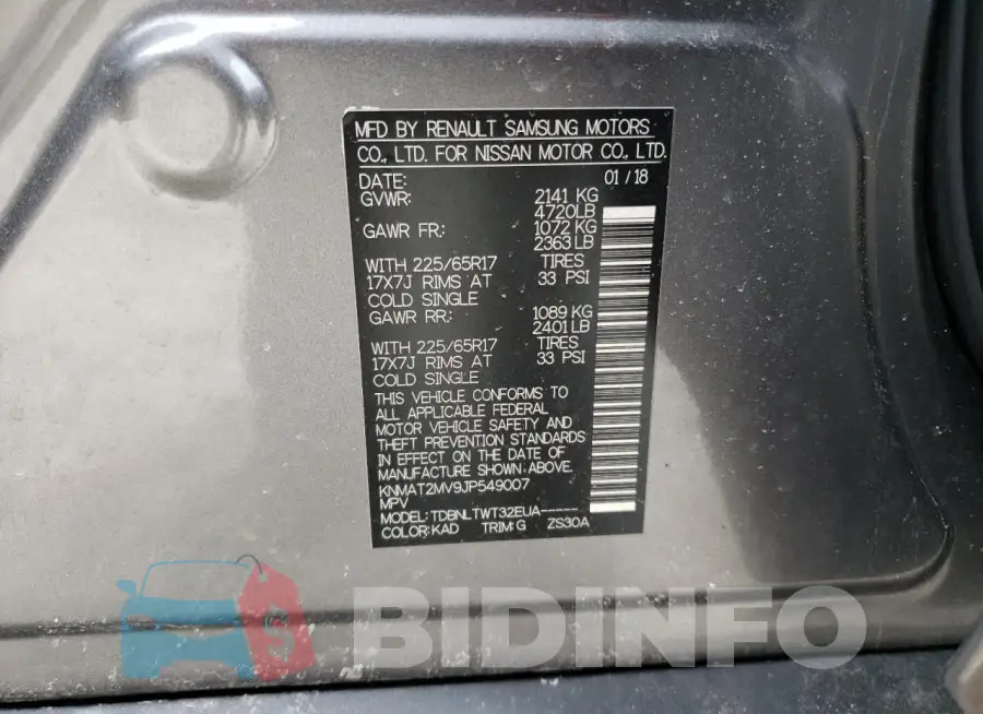 KNMAT2MV9JP549007 Photo# 14