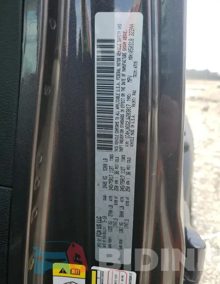 1C4HJXDG2JW203017 Photo# 12