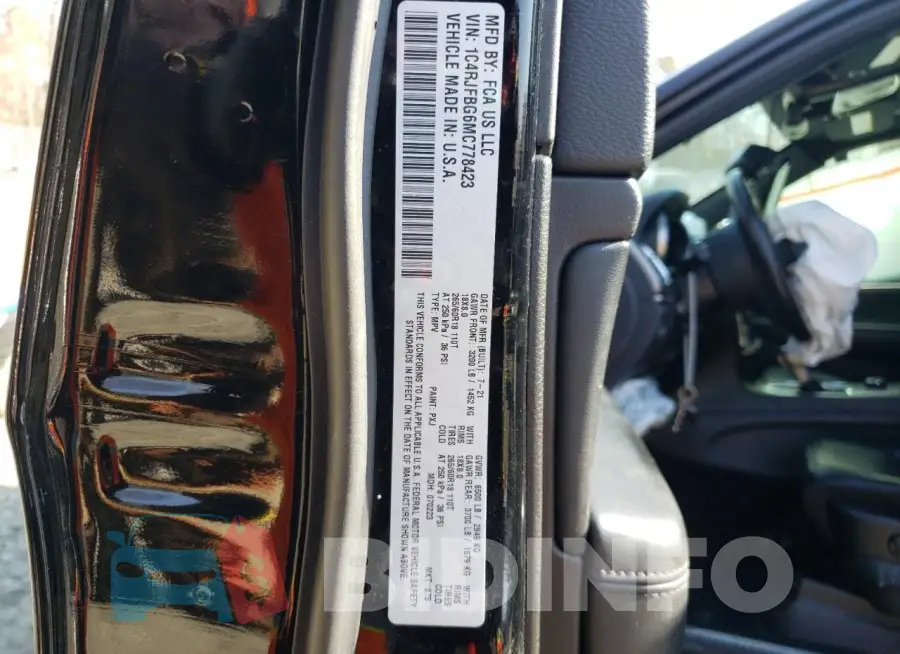 1C4RJFBG6MC778423 Photo# 14