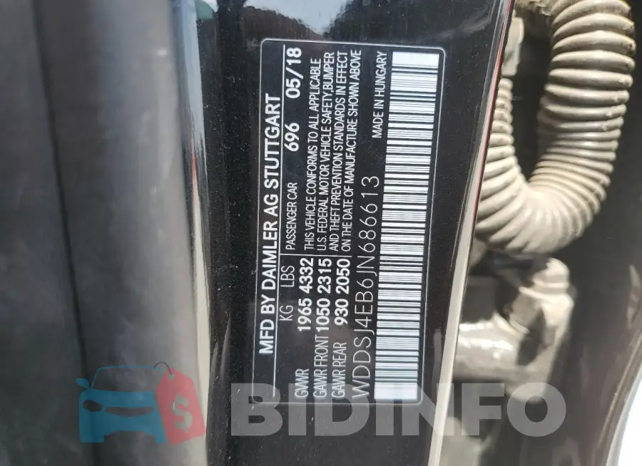 WDDSJ4EB6JN686613 Photo# 12
