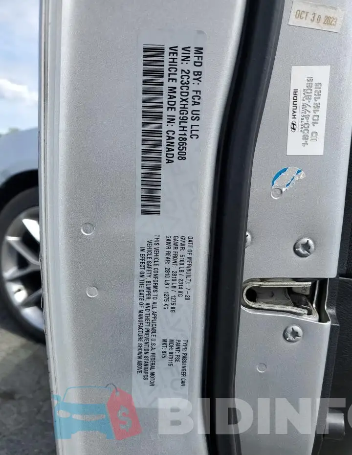 2C3CDXHG9LH186508 Photo# 12