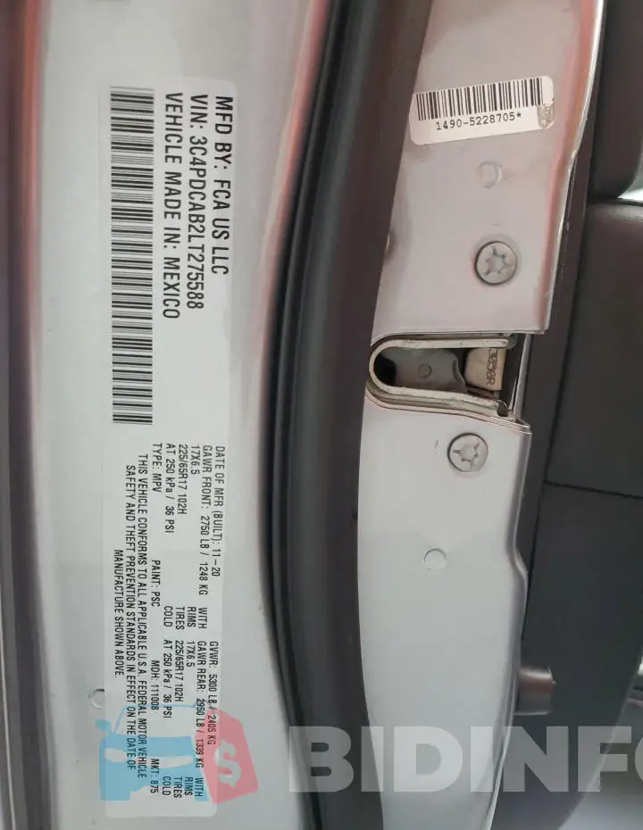 3C4PDCAB2LT275588 Photo# 13