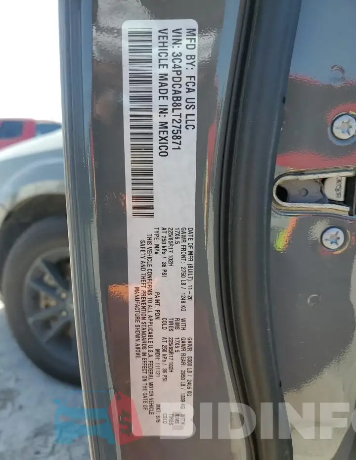 3C4PDCAB8LT275871 Photo# 13