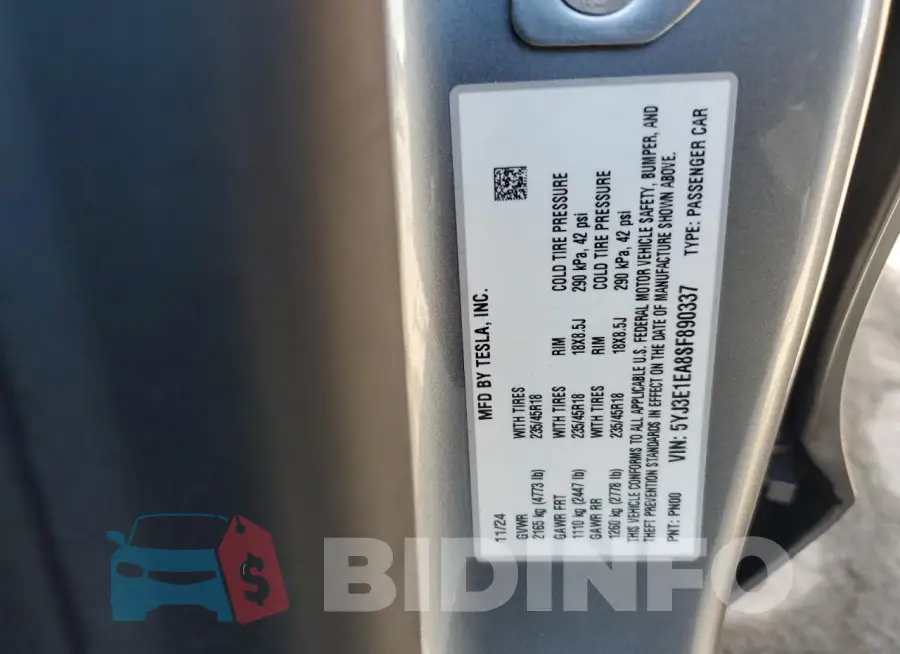 5YJ3E1EA8SF890337 Photo# 13