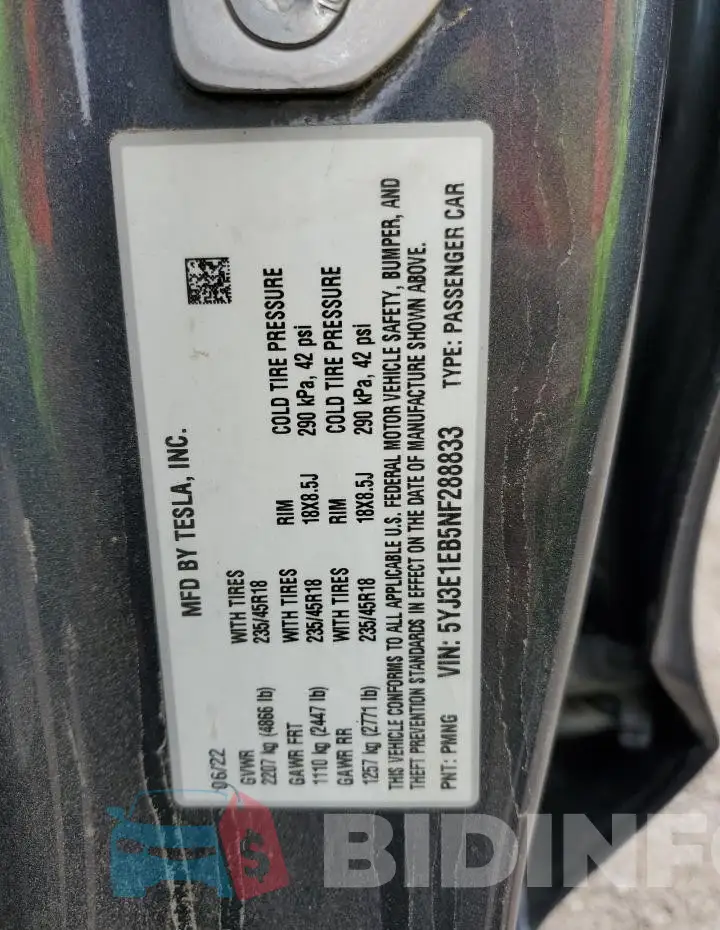 5YJ3E1EB5NF288833 Photo# 12