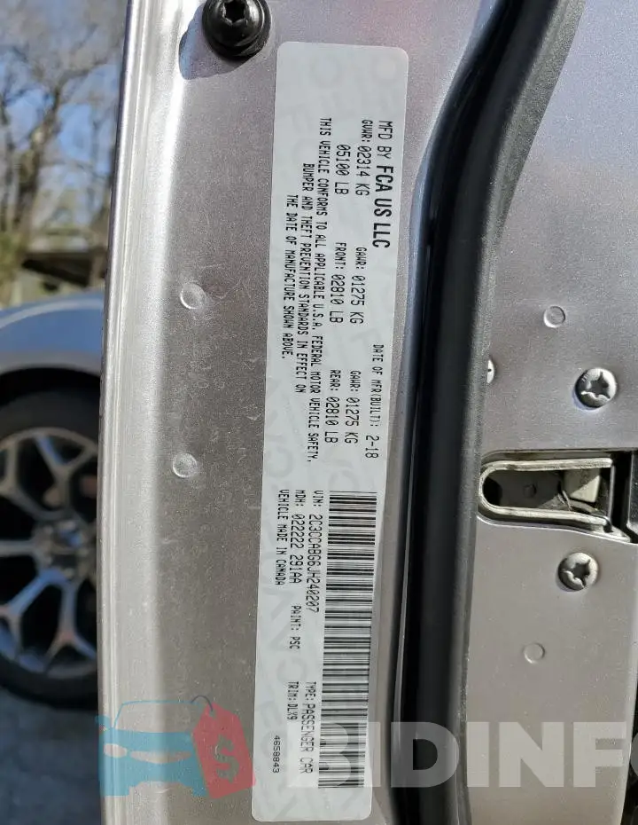 2C3CCABG6JH240207 Photo# 13