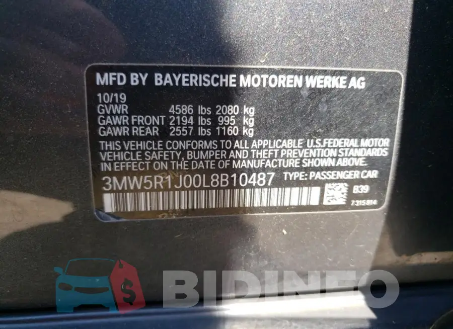3MW5R1J00L8B10487 Photo# 12