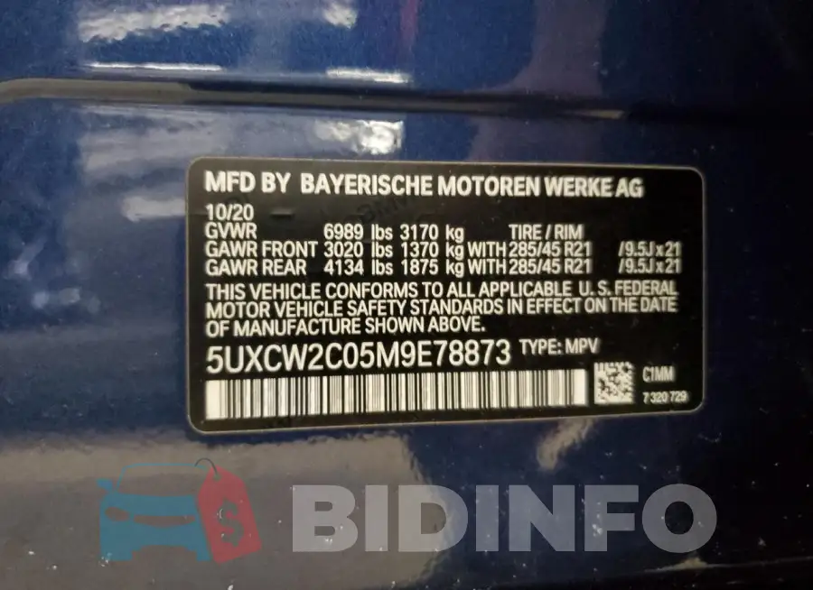 5UXCW2C05M9E78873 Photo# 13