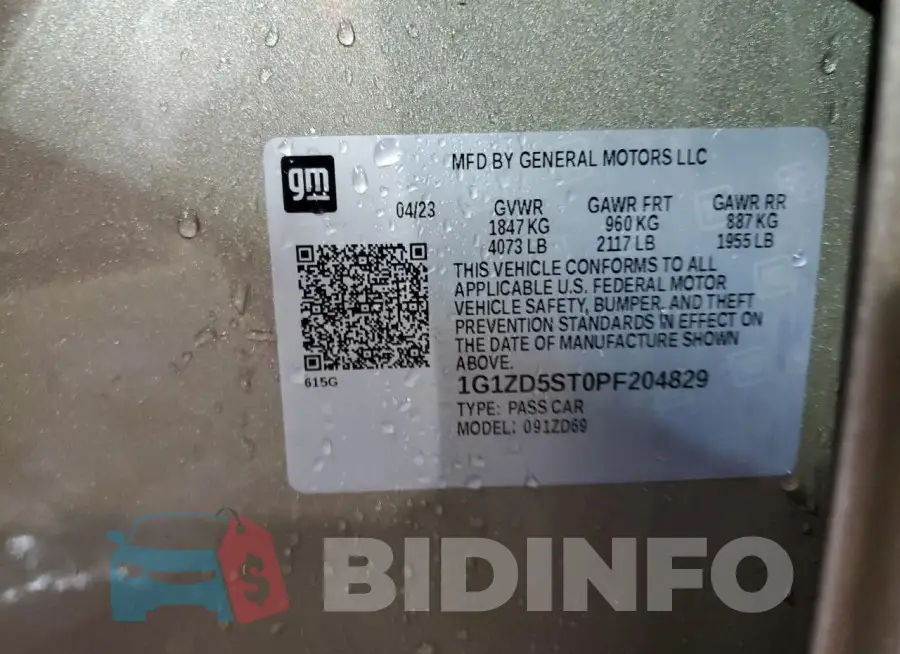 1G1ZD5ST0PF204829 Photo# 12