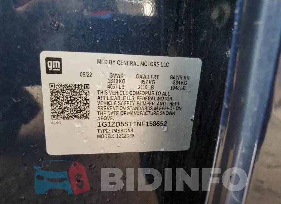 1G1ZD5ST1NF158652 Photo# 13