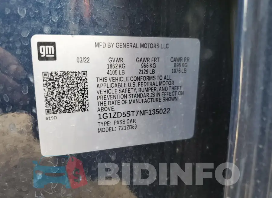 1G1ZD5ST7NF135022 Photo# 13