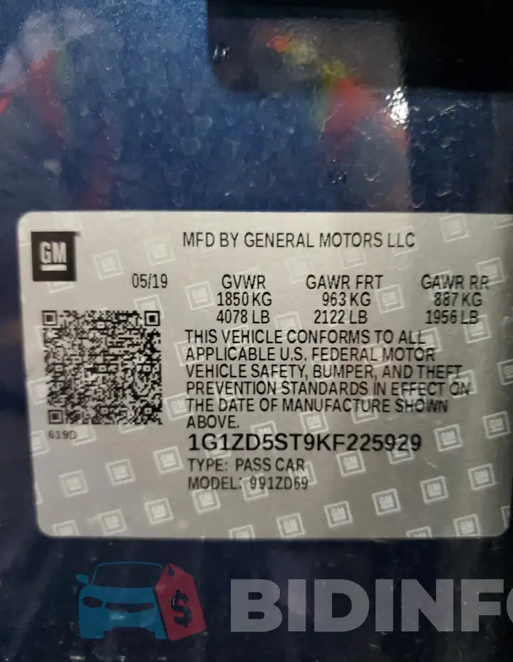 1G1ZD5ST9KF225929 Photo# 13