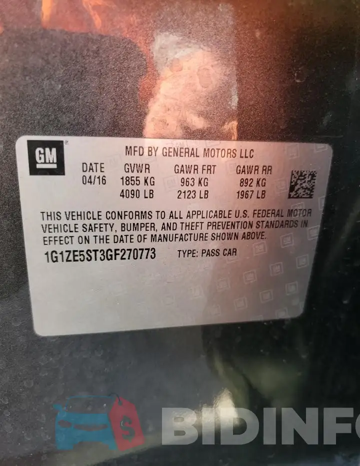 1G1ZE5ST3GF270773 Photo# 12