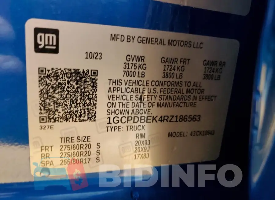 1GCPDBEK4RZ186563 Photo# 12
