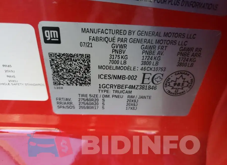1GCRYBEF4MZ381846 Photo# 12