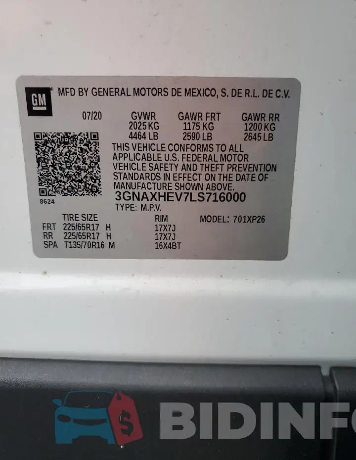 3GNAXHEV7LS716000 Photo# 13