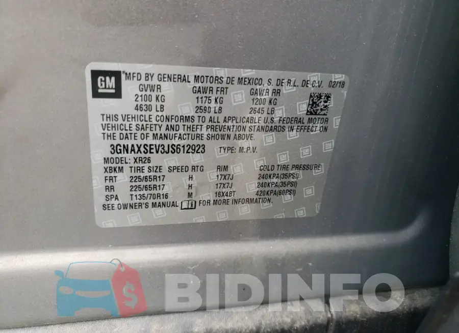 3GNAXSEV3JS612923 Photo# 12