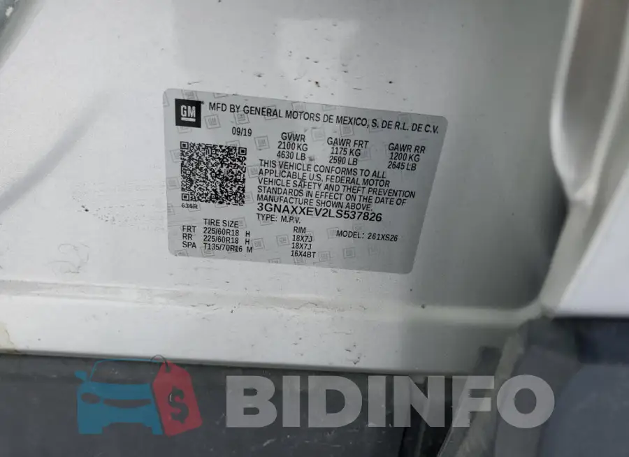 3GNAXXEV2LS537826 Photo# 14