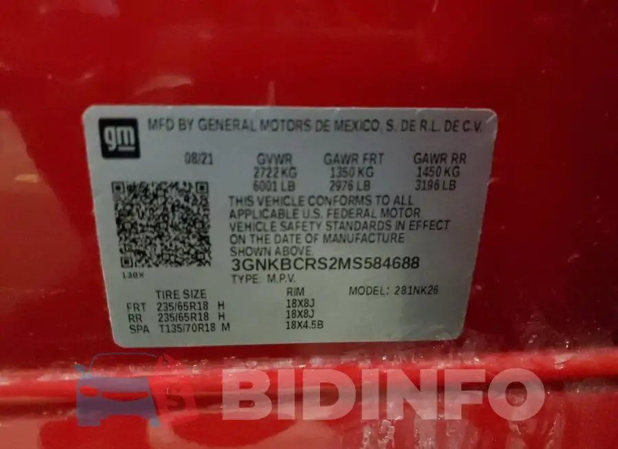 3GNKBCRS2MS584688 Photo# 13
